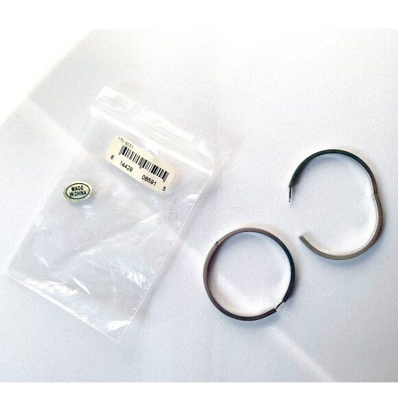 Hinged Steel 1.5" Flat Hoop Earrings – Silvertone, Modern & Sleek Minimalist Jew - Picture 4 of 7